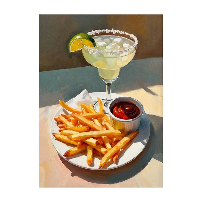 Современный натюрморт с вином, пиццей и кренделями на холсте баррингтон барбер рисуем на коленке натюрморт