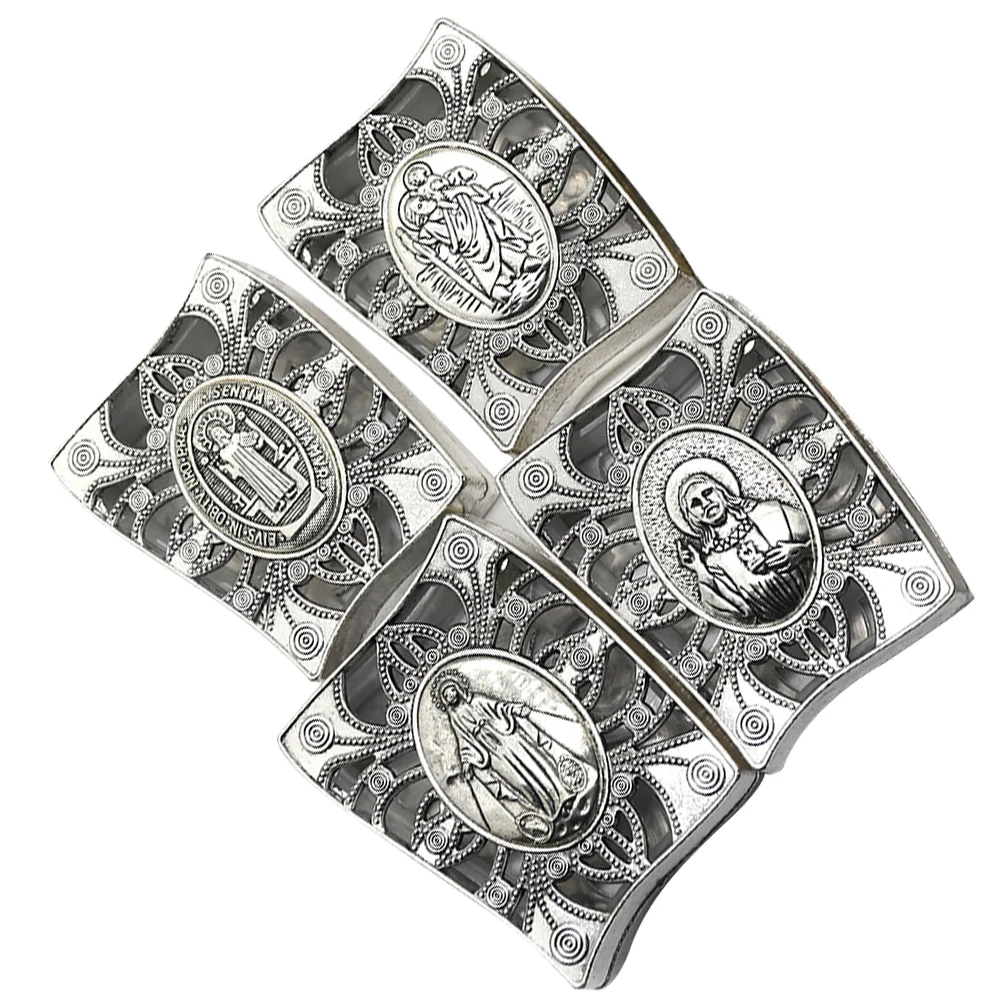 

4 Pcs Ring Holder Box Earring Organizer Women Metal Jewelry Container Ring Case Prayer Beads Case Necklace Box Vintage Jewelry