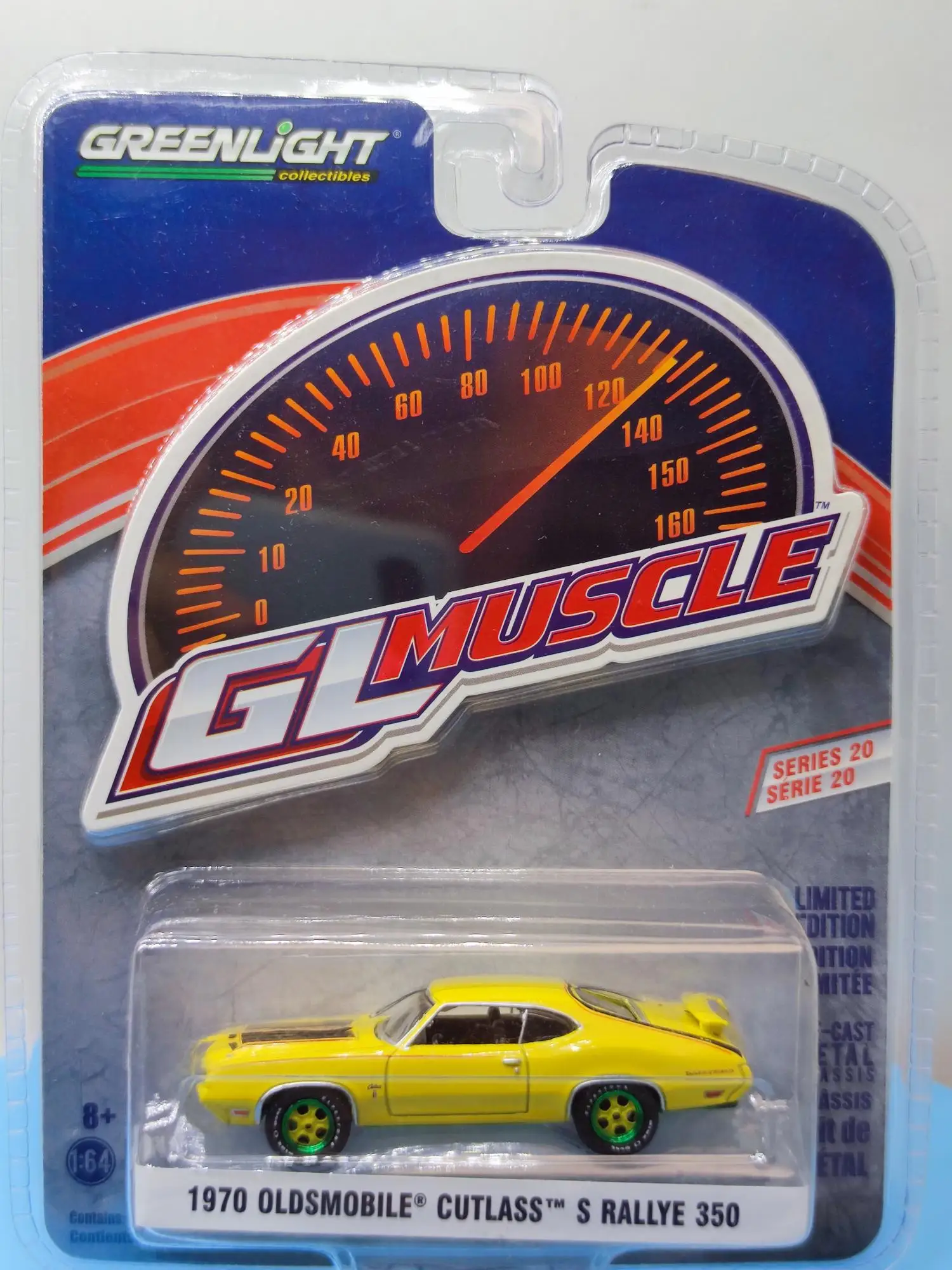 

Nicce 1:64 1970 Oldsmobile Cutlass ралли 350 GLMuscle зеленая версия машины коллекция моделей автомобилей