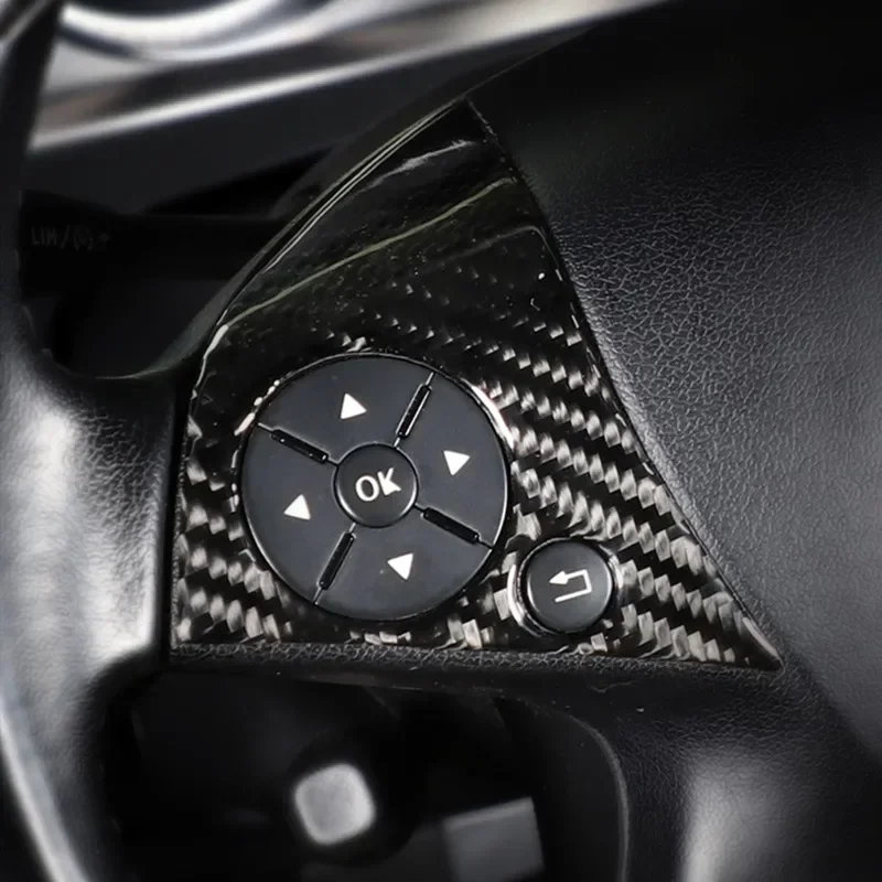 Фото Декоративная накладка на кнопки рулевого колеса из карбона для Mercedes-Benz C-класса W204 2007-2014, аксессуары для интерьера