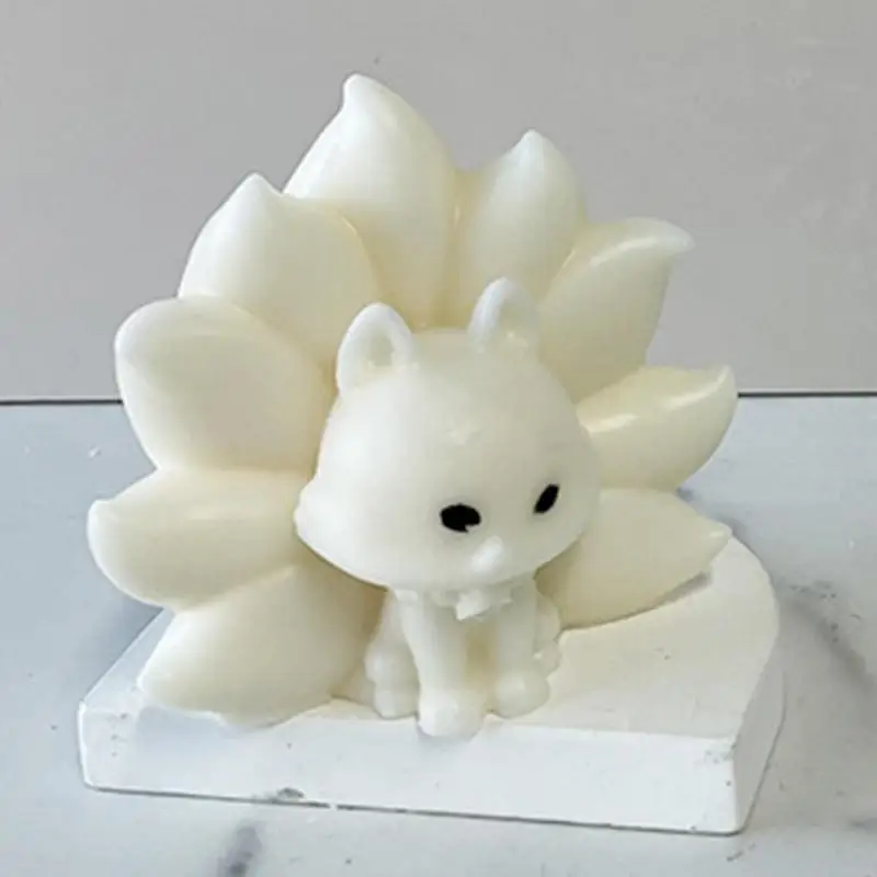 

Foxes Resin Mold Silicone Nine-Tailed 3D Animal Silicone Mold Foxes Candle Epoxy Resin Mold Jewelry Silicone Mould DIY