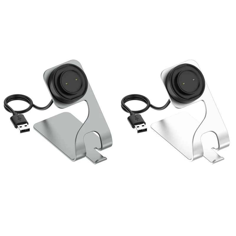 

E65A Smart Watch Charger Stable Dock Stand Bracket Base Compatible with AmazfitBip 3 USB Charging Cable Holder Power Adapter