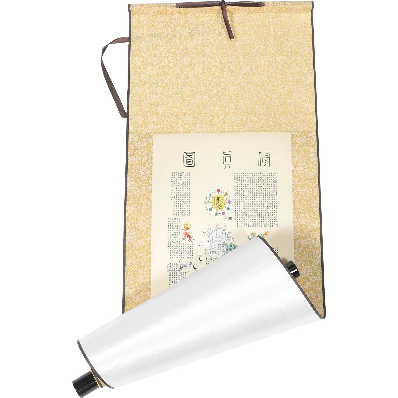 

Меридиан, точка прокрутки, точечная китайская стена, схема человеческого тела, картина из дерева, традиционные прокрутки