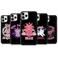hail satan devil phone case for iphone 13 12 11 pro max mini xs x xr 8 7 plus 6s 6 se 2020 transparent cover