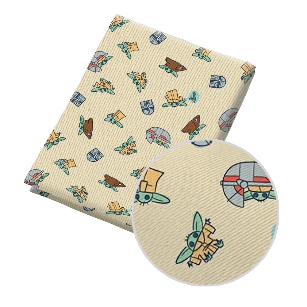 Disney Baby Yoda мультяшный принт хорошее качество саржевая ткань 50*145 см для шитья