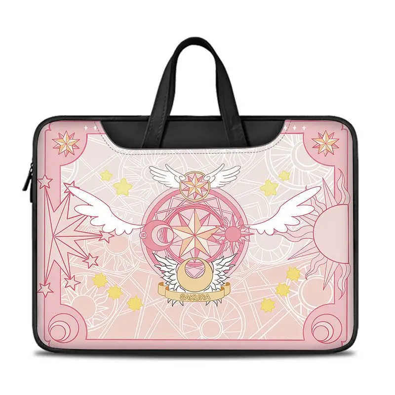 Фото Сумка для ноутбука Card Captor Sakura, милая, стильная, креативная, персонализированная портативная сумка для ноутбука с героями мультфильмов, подарок другу на день рождения №2