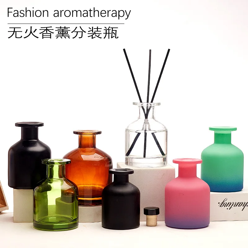 

1PCS 50/150ml Black Fashion Potbelly Aromatherapy Bottle Perfume Oil Glass Bottle Reed Diffuser Bottle for Wedding Decor