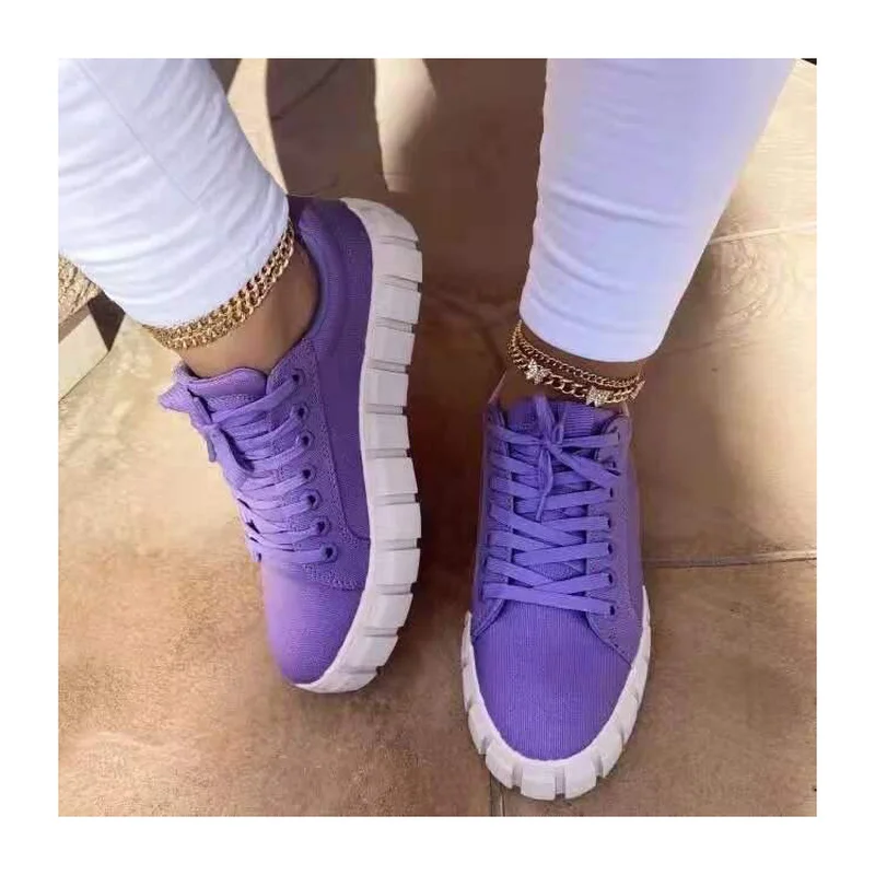 2021 Fashion Spring New Designer Hot Sale White Shoes Female Platform Sneakers Women Tenis Feminino Casual Female Shoes Woman images - 6