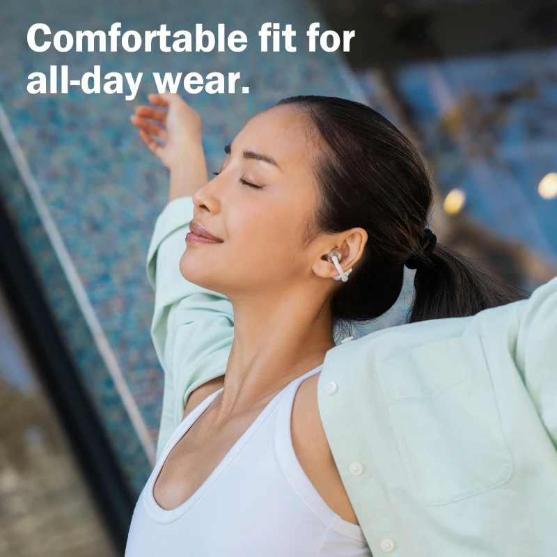Фото Беспроводные наушники Edifier Comfo Bass Open-Ear True Wireless с Bluetooth V6.1, креплением на ухо, функцией AI-перевода, легкие, IP55 №4