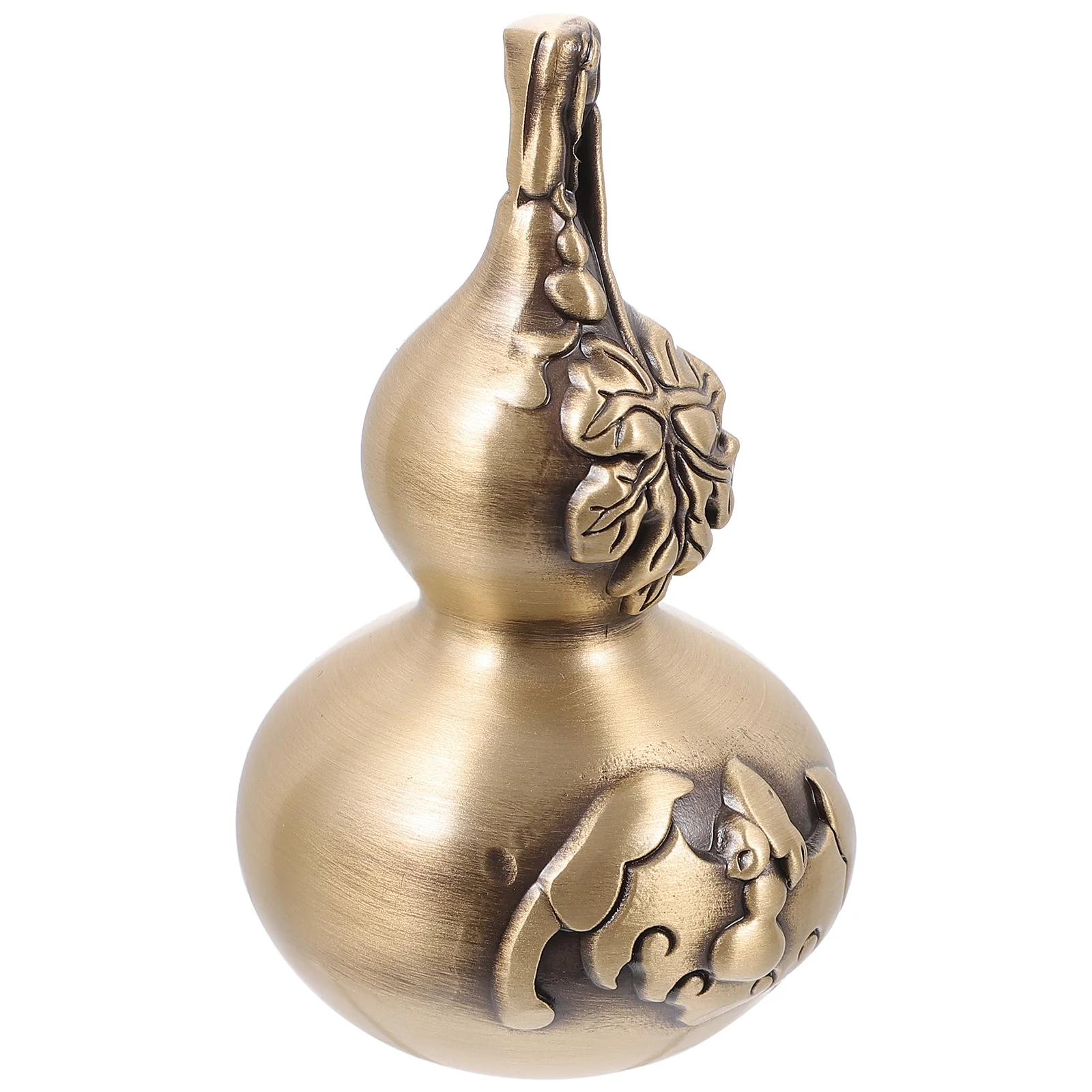 

Brass Gourd Keychain Vintage Decor Brass Wu Home Decoration Gourd Ornaments Key Chain Chinese Charm Prosperity