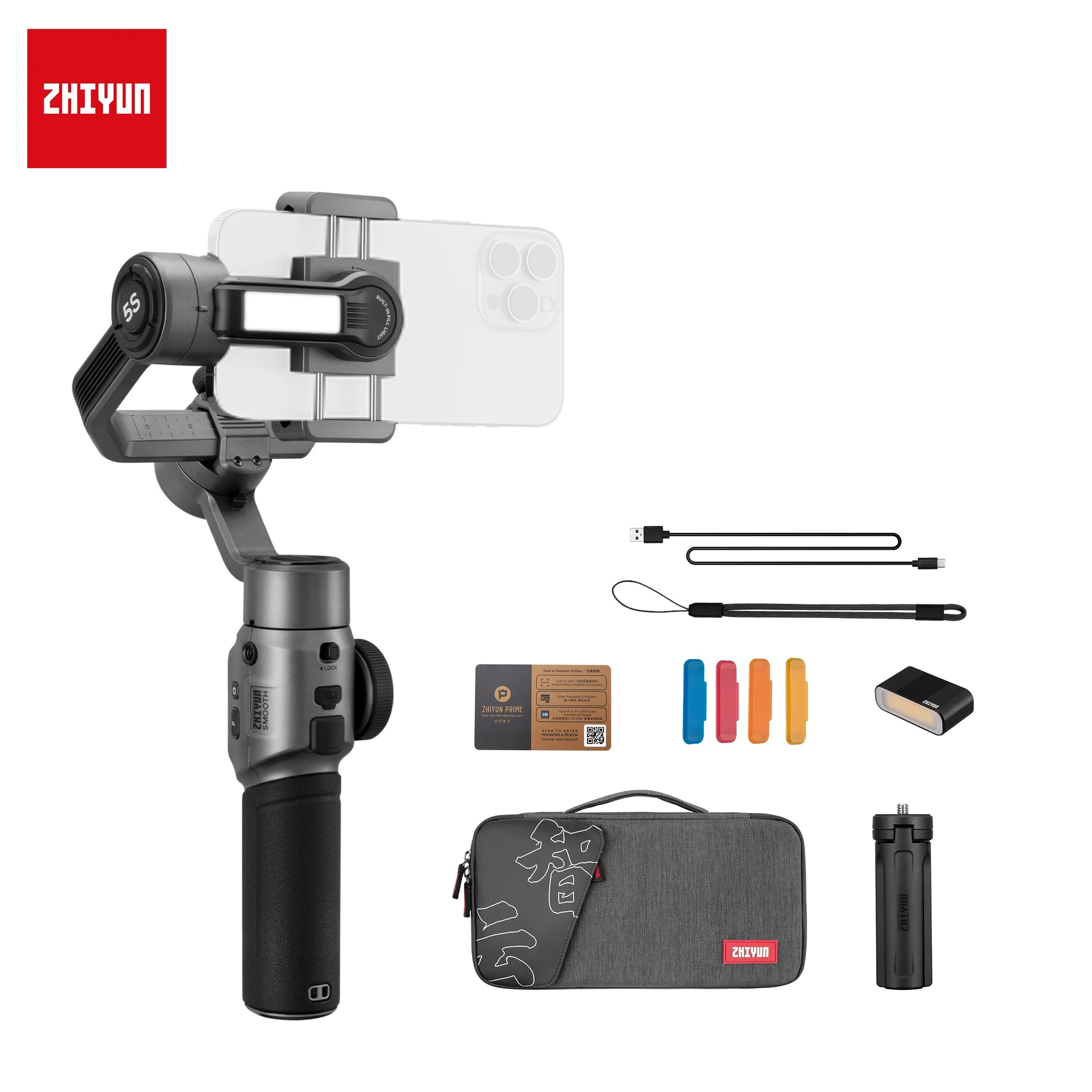 

ZHIYUN Smooth 5S 3-Axis Gimbal Stabilizer for Smartphone DSLR Camera Anti-Shake Make Movie IN STOCK NOW