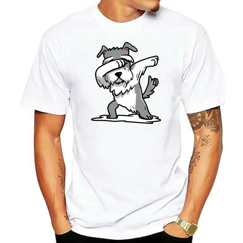 

Dabbing Schnauzer Dog Hip Hop Casual T Shirt For Men Cute Corgi Terrier Pug New Tshirt Fashion Print Plus Size 3XL Clothes