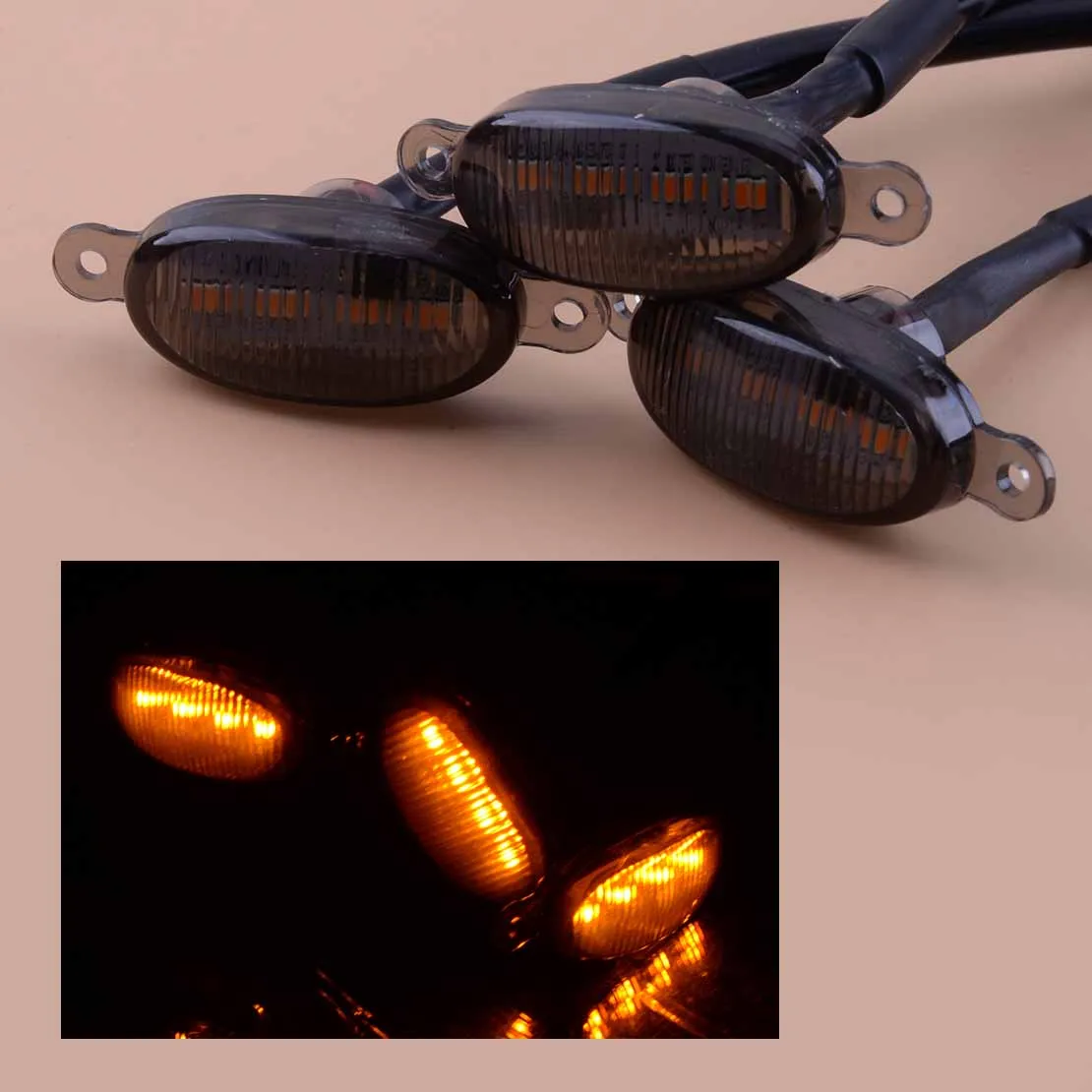 

3pcs Black Lens Car Amber LED Front Bumper Grille Light Daytime Running Lamp Fit For Ford Explorer 2011 2012 2013 2014 2015