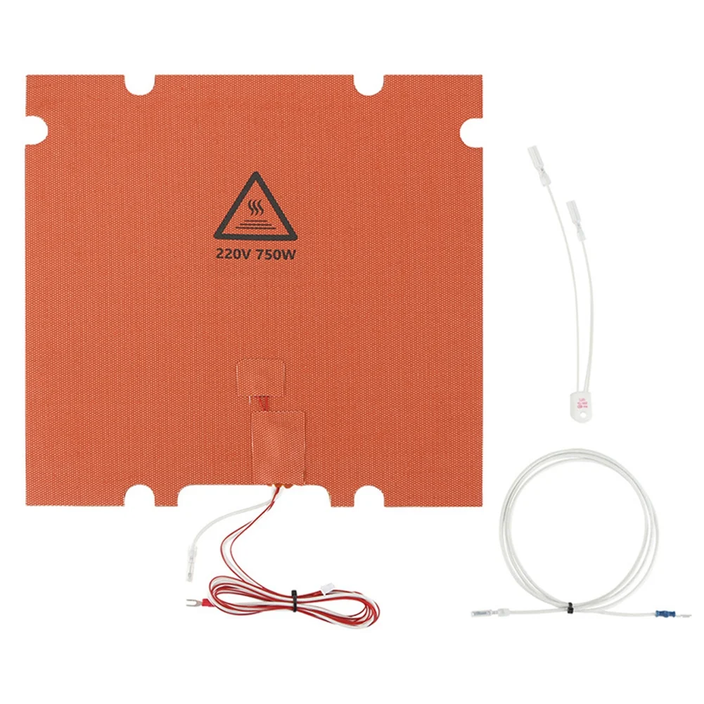 

Silicone Heated Pad Heating Pad with Hole 300mm 220V 750W for Voron 2.4 /Trident 3D Printer Parts Hot Bed