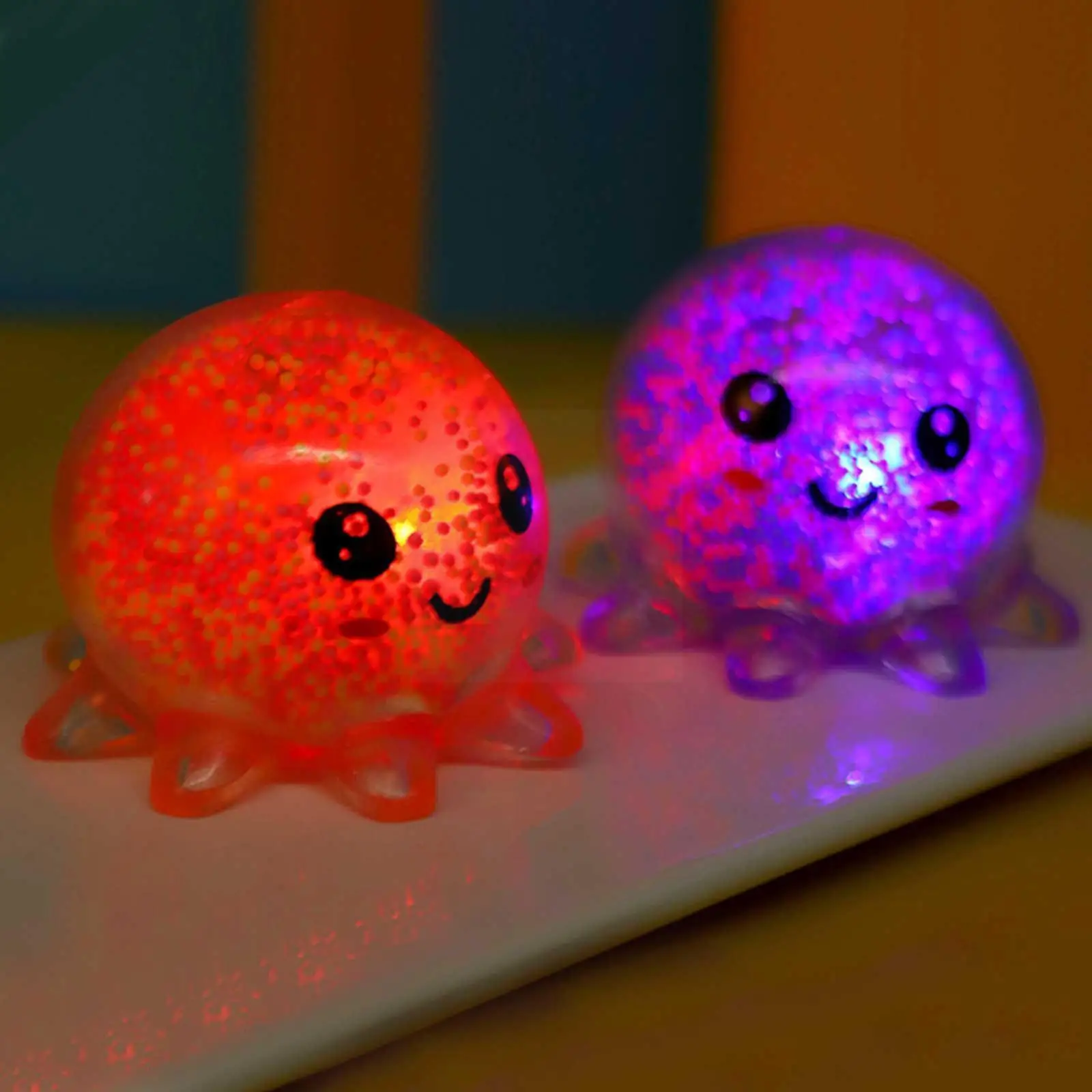 

Glowing Light Squid Squeeze Ball Relief Pressure Vent Gift Soft Decompression Octopus Fidget Adult Bubble Ball Toy Children C1u7