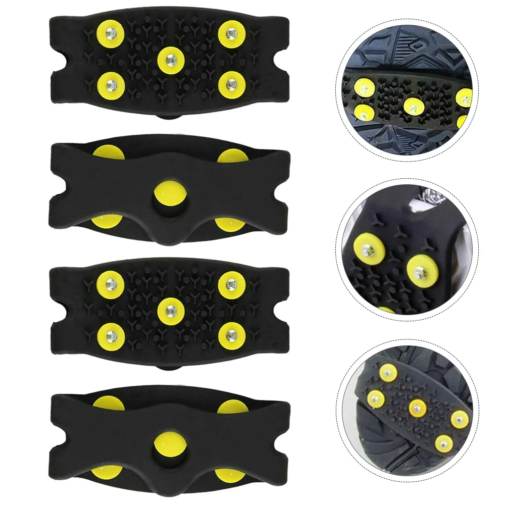 

2 Pairs Anti-slip Climbing Crampon Spikes Shoes Gripper Ice Gripper Shoes Cover