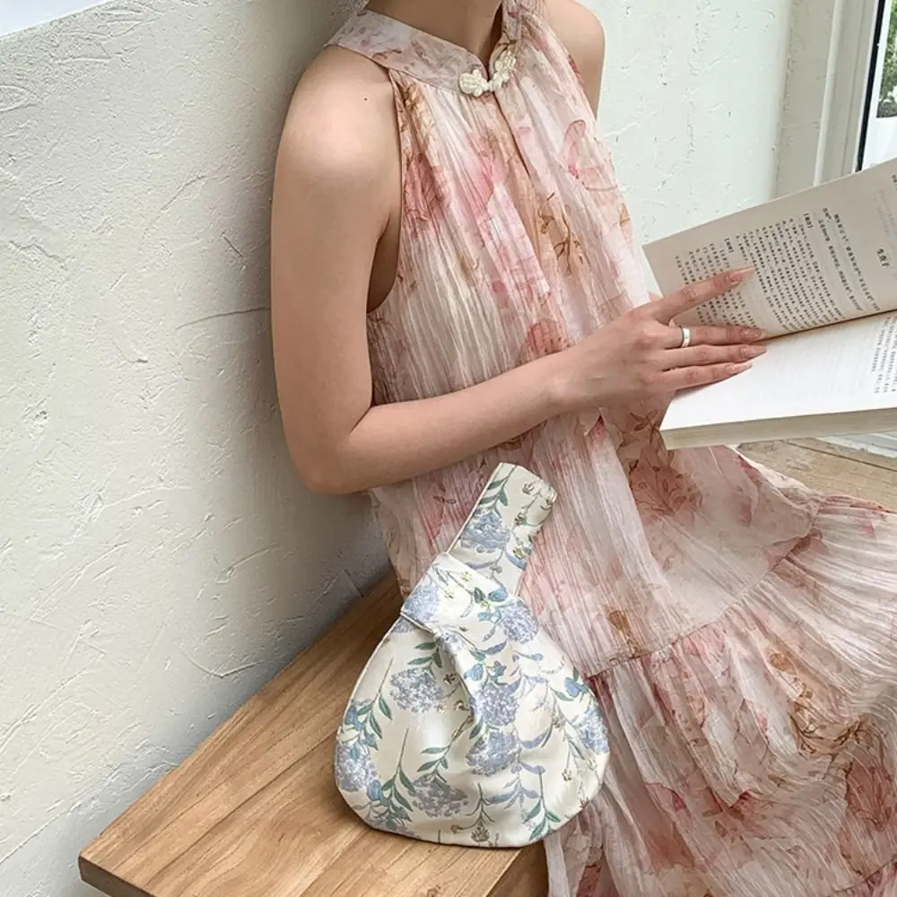 Маленькая Сумочка с кисточкой и узлом сумка для хранения сумочка в китайском