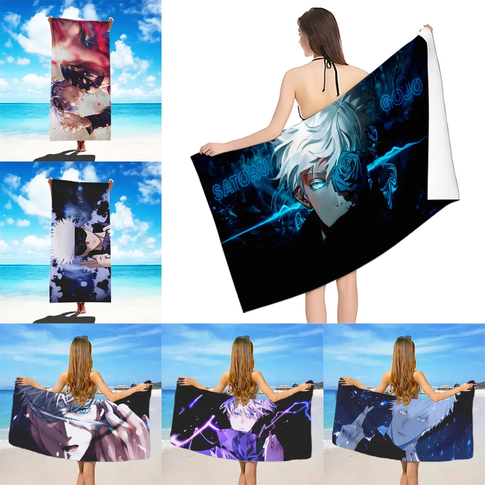 Пляжное полотенце из микрофибры с принтом аниме мягкие быстросохнущие полотенца