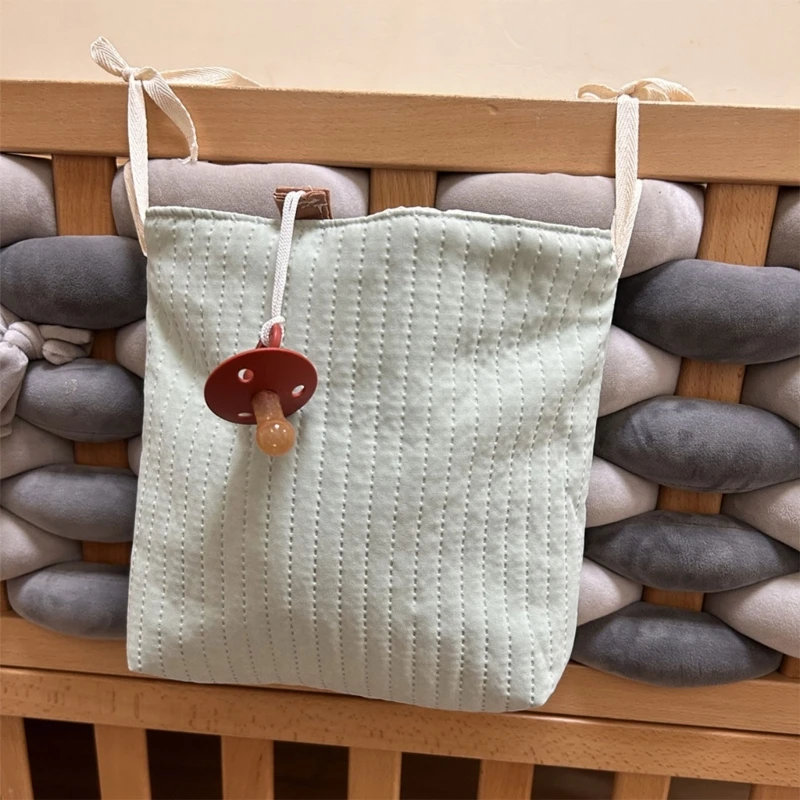 

Baby Bed Hanging Storage Bag Newborn Crib Organiser Toy Diaper Container Large Pocket Nappies Crib Bedding Accessory A2UB