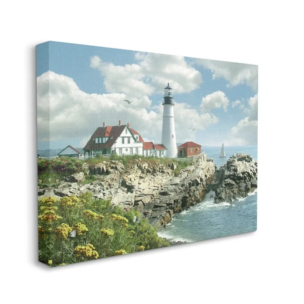 

Декоративные картины, ландландландская голова, пейзаж маяков, полуостров с планшетом на берегу океана, с парусной лодкой, холст, настенное искусство, домашний декор