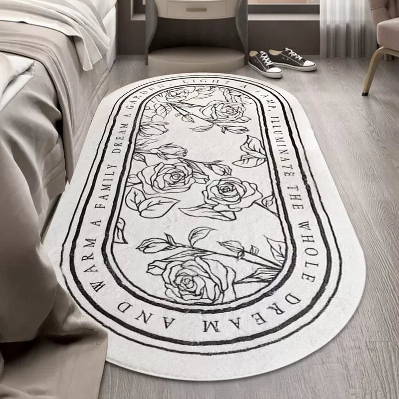 

NEW Nordic Style Rug for Living Room Creative Soft Floor Mat Ins Bedroom Bedside Rug Modern -slip Carpets Flower Printed