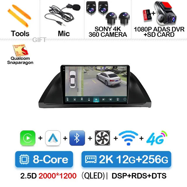 

Автомобильное радио Android 15 для Honda Odyssey 2005-2010 GPS-навигация Беспроводной Carplay Авто головное устройство Qualcomm BT 5G WIFI 4G LTE DVD