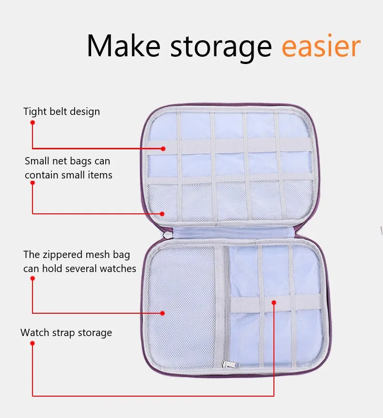 Органайзер для часов 6 цветов многофункциональный портативный дорожный Чехол Apple