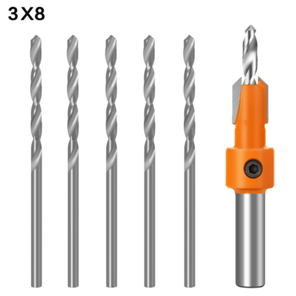 

100% Brand New Bits Countersink Drill 2.8mm/3mm/3.2mm/3.5mm/4mm 6pcs/set