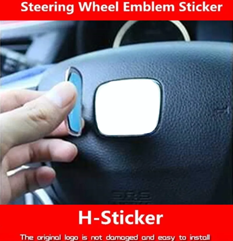

Автомобильная эмблема рулевого колеса H-Наклейка для Honda Civic Accord City CRV Jade Fit Odyssey гибридная красная черная синяя модификация интерьера