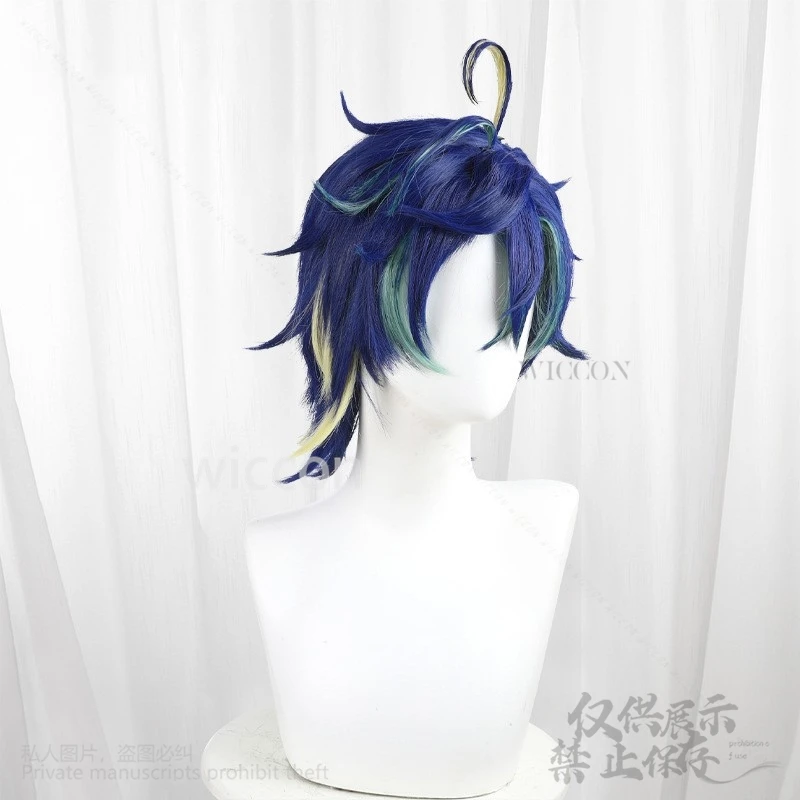 Парик для косплея Kinich из аниме Game Genshin термостойкие синтетические волосы с