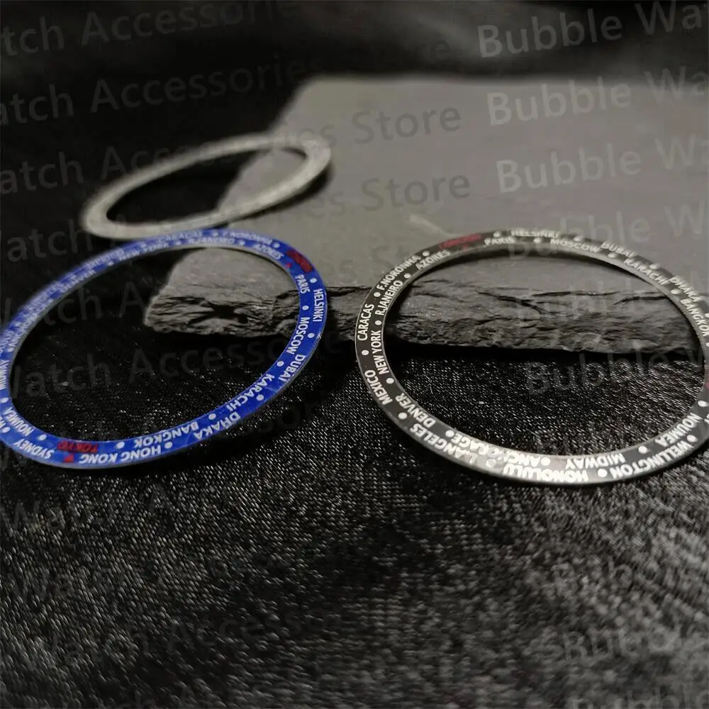 Mod 38MM Silver Blue Black Aluminum Bezel Insert Fit For SKX6105 Movement Dive Watch