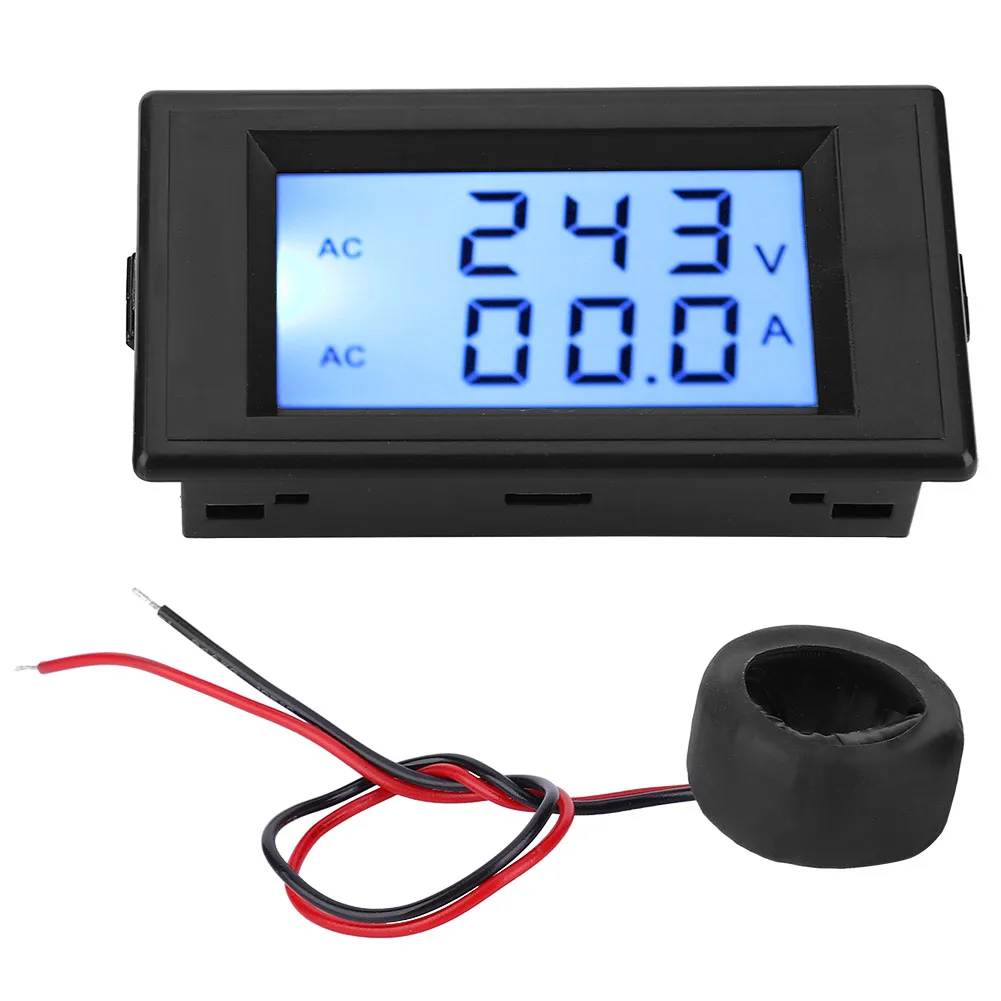 

D69-2042 Dual Display Voltmeter Ammeter AC80-300V 0-50A 0-100A with Current Transformer(Black ) Voltage Meter Voltage Meter