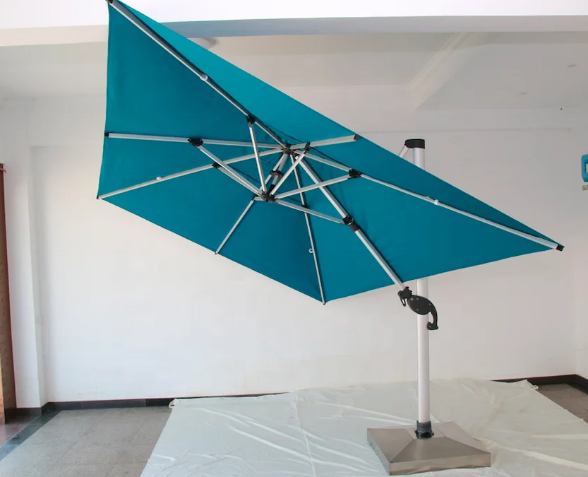 Черный квадратный устойчивый к ветру зонтик для патио 3x3 м уличный зонт от солнца