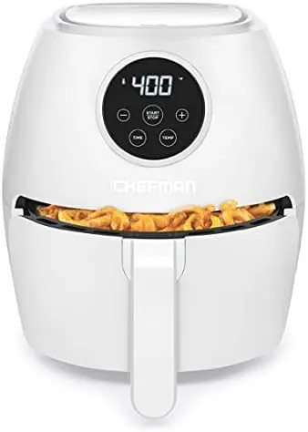 

Фритюрница 4,5 Qt, для здорового приготовления пищи, удобная в использовании, антипригарная нержавеющая сталь, цифровой сенсорный экран с 4 функциями приготовления пищи w/ 60