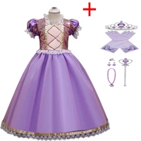 disney summer princess dress for girls snow white cosplay costume puff sleeve prom kids robe children party birthday fancy gown