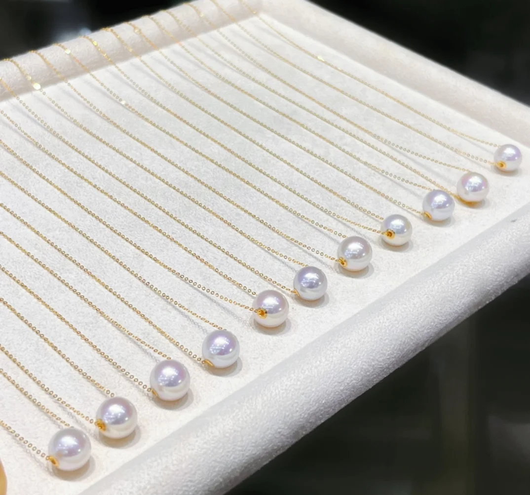 Цепочка из 18-каратного золота для Эдисона 10-11 мм