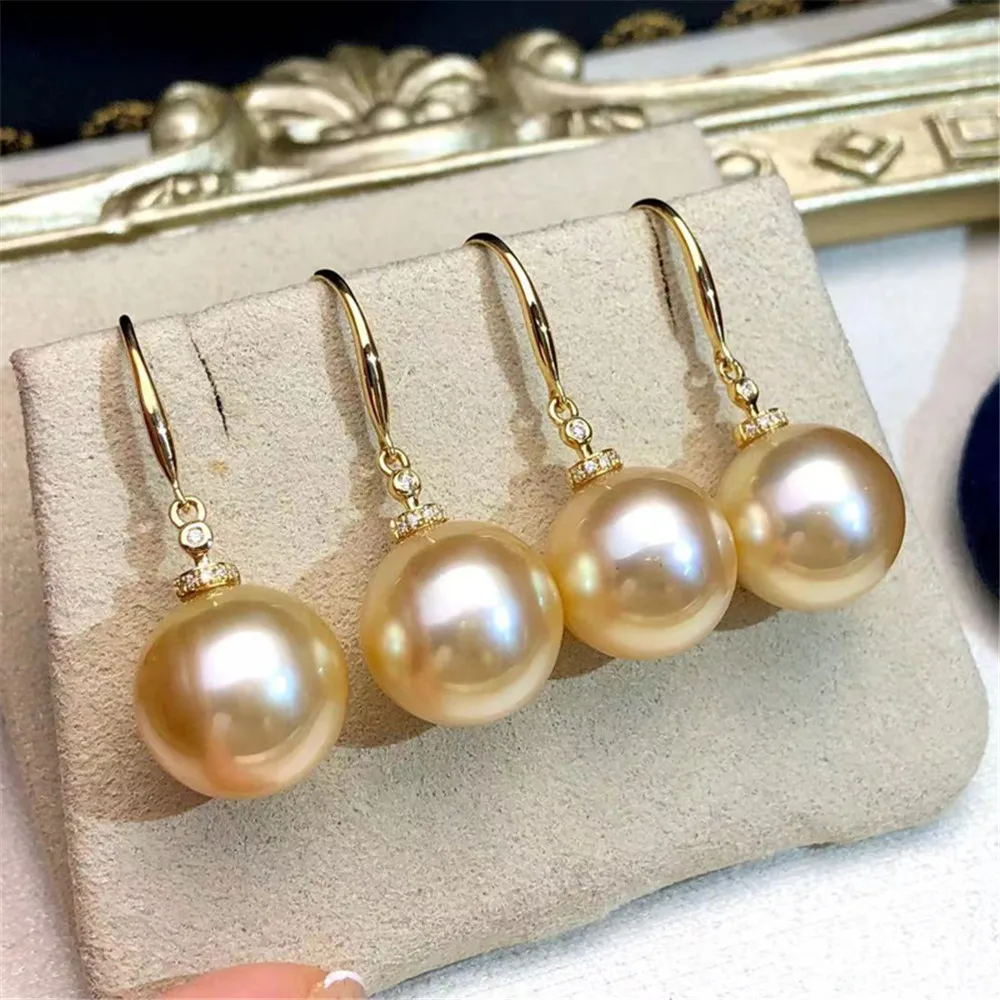 

DIY Pearl Earnail Accessories S925 Sterling Silver Jewelry Gold Earhook Female Empty Holder Fit 8-12mm Beads