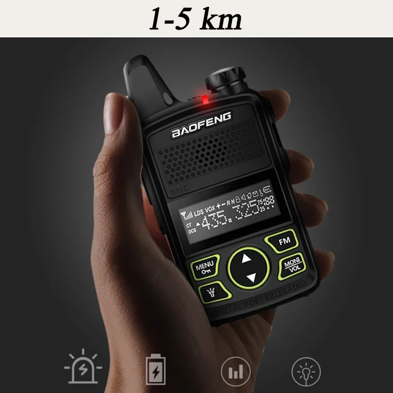 Фото Детская рация Baofeng BF-T1 Mini с USB-зарядкой, UHF 400-470 МГц, 1500 мАч, 20 каналов, подарок для ребенка, трансивер, любительская радиостанция №4