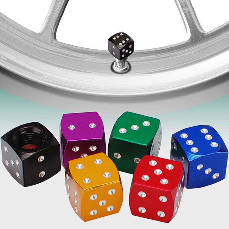 

Lot Aluminum Alloy Car-styling AUTO Dice Dust Valve Caps Motorcycles Electric