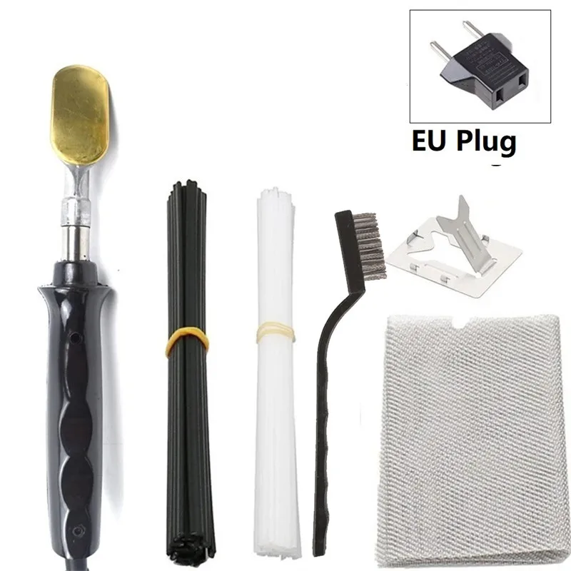 

PP Welding Rod 40pcs Welded Mesh 1pcs Electric Soldering Iron Smoothing Tool For Car Bumper Repair Plastic Products Welding