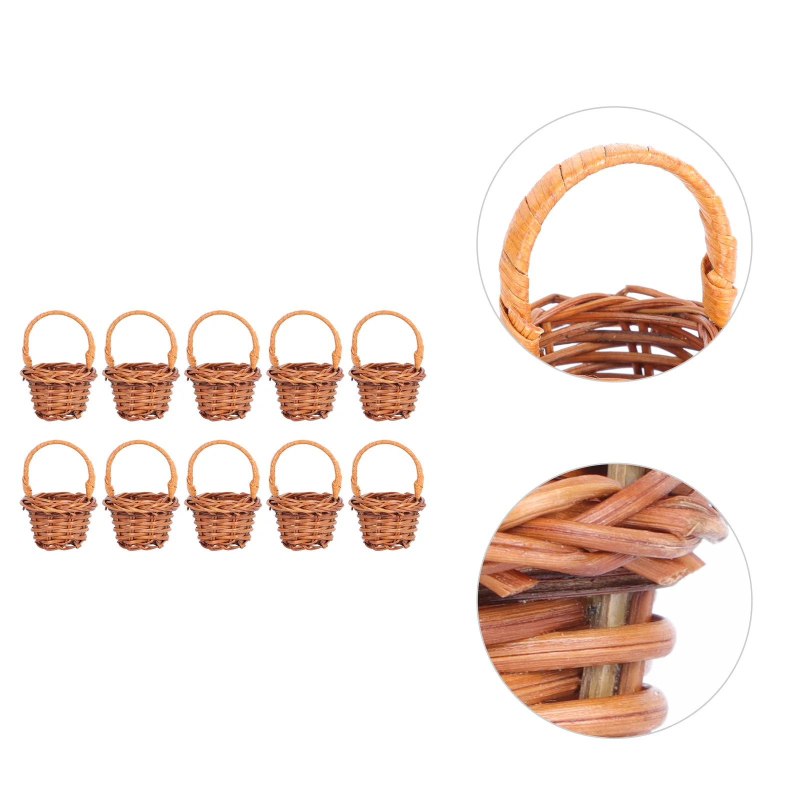 

Basket Baskets Mini Wicker Woven Picnic Rattan Flowerminiature Small Fruitparty Wedding Willow Storage Favor Candy Hamper Bread