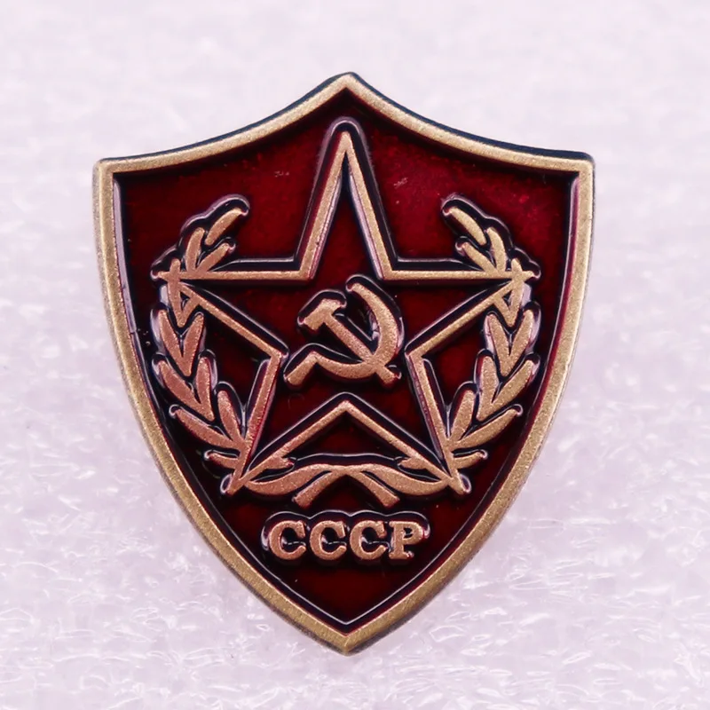 

Soviet Red Star CCCP Enamel Pin Badge Brooch for Jewelry Accessory