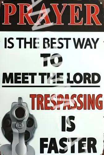 Молитва-лучший способ встретить Властелина со смешным знаком алюминиевый