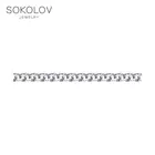 Браслет SOKOLOV из серебра с алмазной гранью, Серебро, 925, Браслеты на руку, Оригинальная продукция
