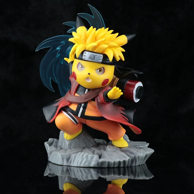 

Покемон Пикачу Cos Наруто спиральная Shuriken фигурка аниме куклы украшения коллекционные игрушки подарки для детей