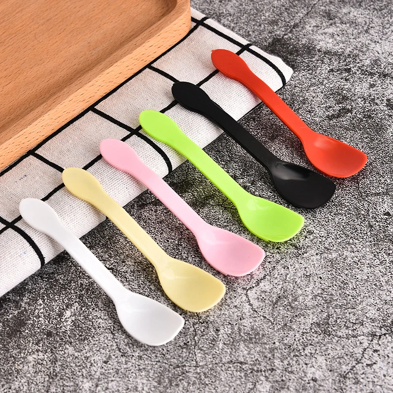 100 шт. пластиковые ложки для десерта