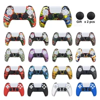 2022 new skull silicone gamepad cover case 2 joystick for ps4 pro slim controller