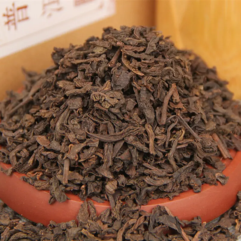 

Top Boxed 120g Black Tea Ripe Pu-erh Loose Leaf Old Tree Material Organic Tea