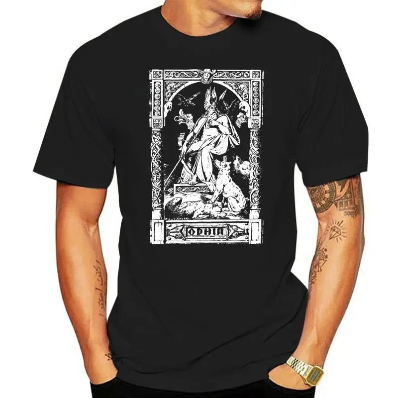 

ODHIN VIKING T-SHIRT Odin Thor MjOlnir Loki Midgard Wikinger Kelten Rune Shirt Men T Shirt Print Cotton Short Sleeve TOP TEE