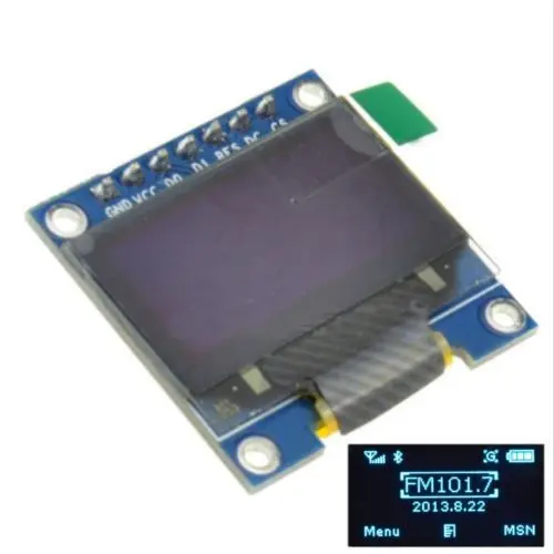 

1PCS Blue 3-5V 0.96" SPI Serial 128X64 OLED LCD LED Display Module DIY electronics